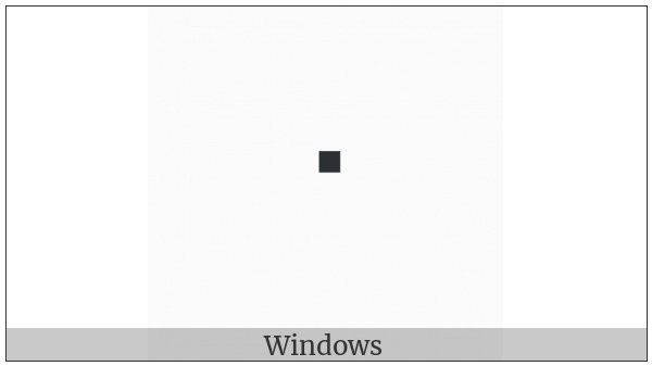 Canadian Syllabics Final Middle Dot on various operating systems