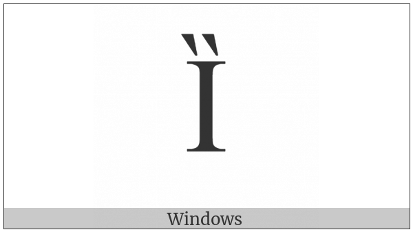 Latin Capital Letter I With Double Grave on various operating systems