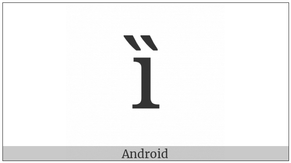 Latin Small Letter I With Double Grave on various operating systems