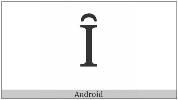 Latin Capital Letter I With Inverted Breve on various operating systems