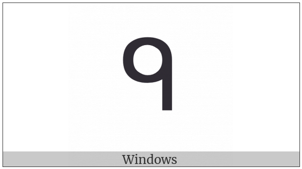 Canadian Syllabics Ke on various operating systems
