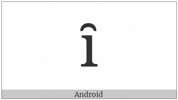 Latin Small Letter I With Inverted Breve on various operating systems