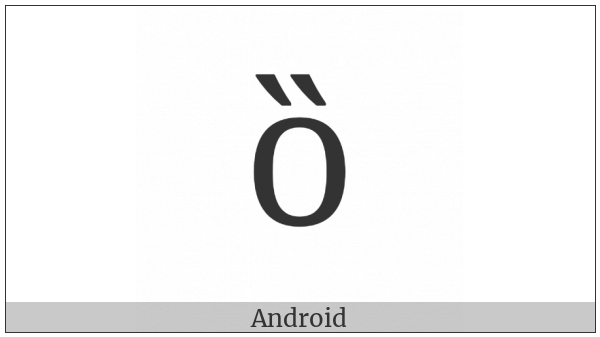 Latin Small Letter O With Double Grave on various operating systems