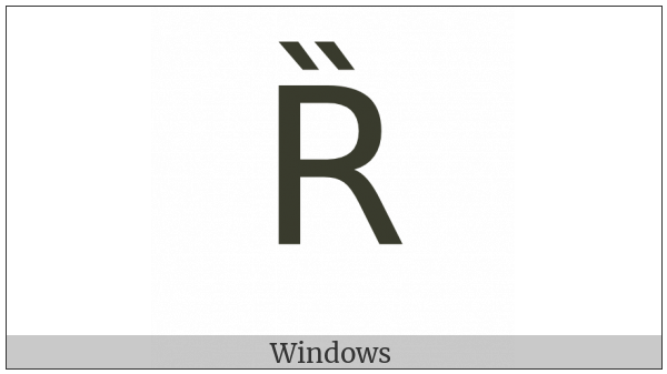 Latin Capital Letter R With Double Grave on various operating systems