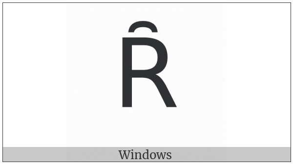 Latin Capital Letter R With Inverted Breve on various operating systems
