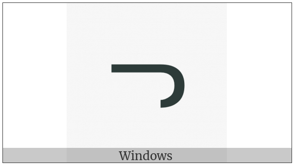 Canadian Syllabics Le on various operating systems