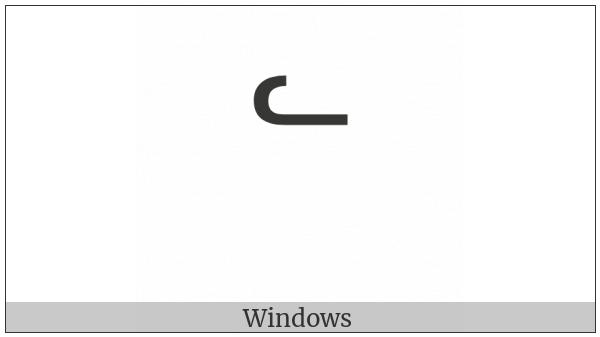 Canadian Syllabics L on various operating systems