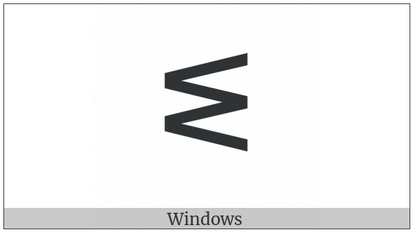Canadian Syllabics Medial L on various operating systems