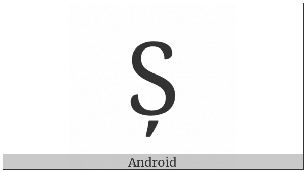 Latin Capital Letter S With Comma Below on various operating systems