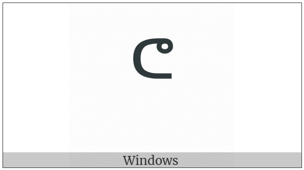 Canadian Syllabics Th on various operating systems