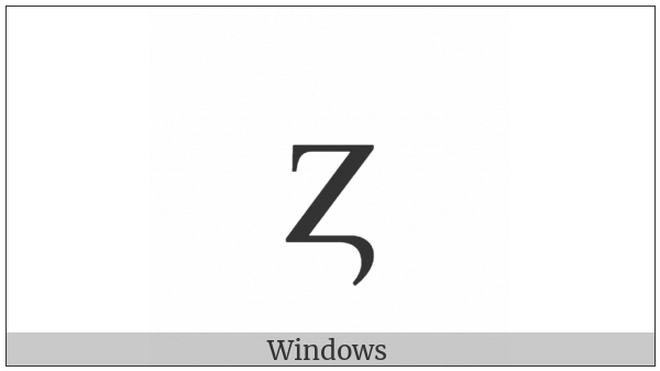 Latin Small Letter Z With Hook on various operating systems