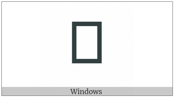 Canadian Syllabics Blackfoot Ke on various operating systems