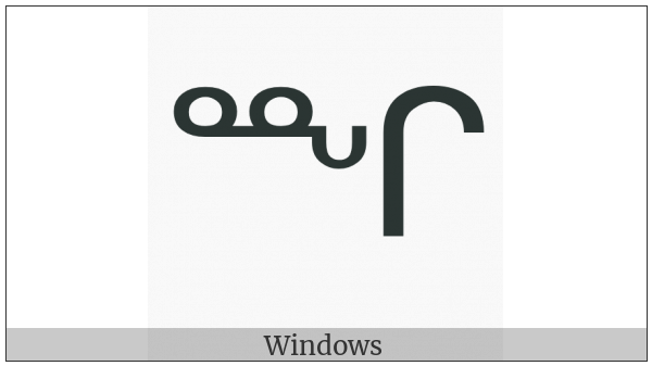 Canadian Syllabics Nngi on various operating systems