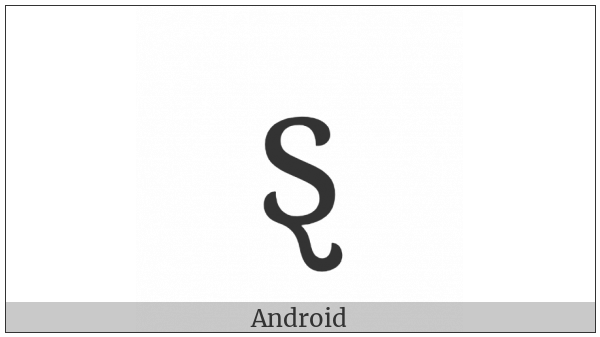 Latin Small Letter S With Swash Tail on various operating systems