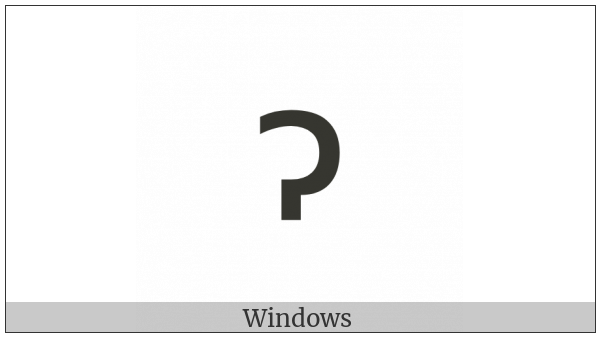 Latin Small Letter Glottal Stop on various operating systems