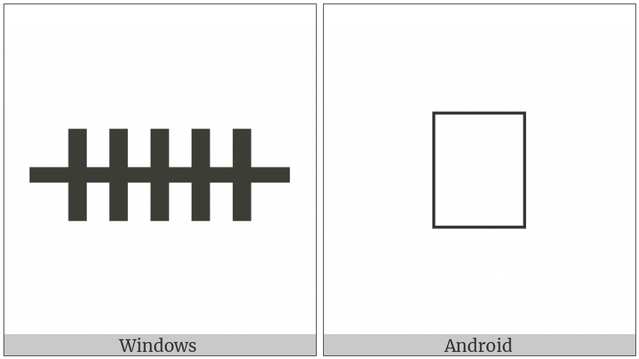 Ogham Letter Iodhadh on various operating systems