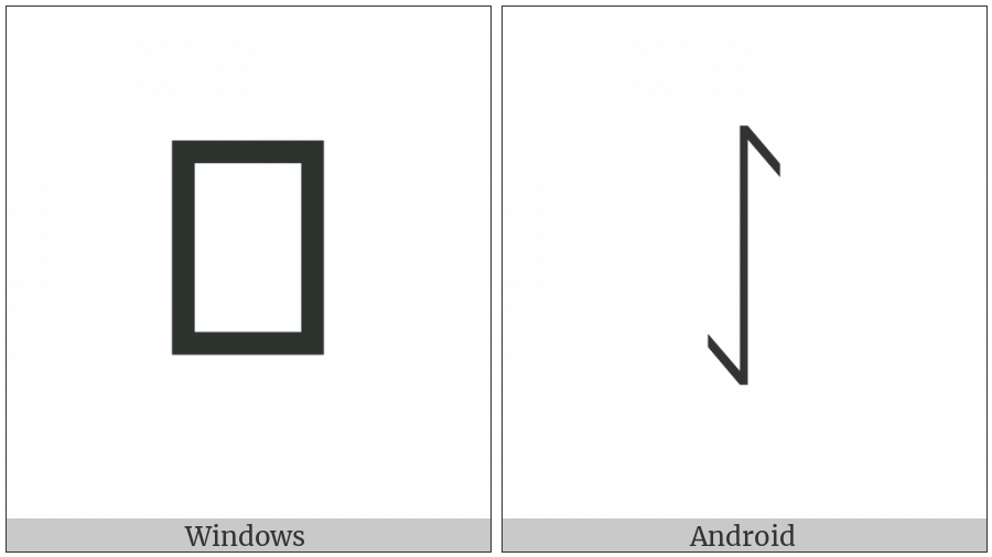 Runic Letter Iwaz Eoh on various operating systems