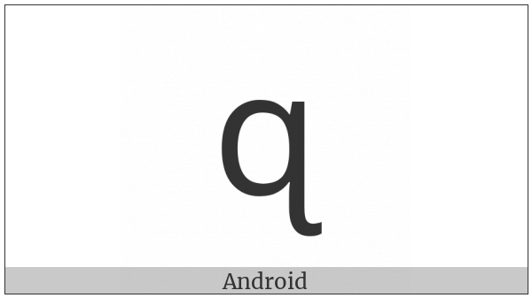 Latin Small Letter Q With Hook Tail on various operating systems