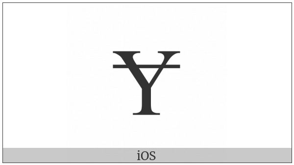Latin Capital Letter Y With Stroke on various operating systems