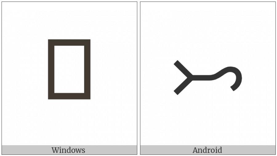 Tagbanwa Letter Nga on various operating systems