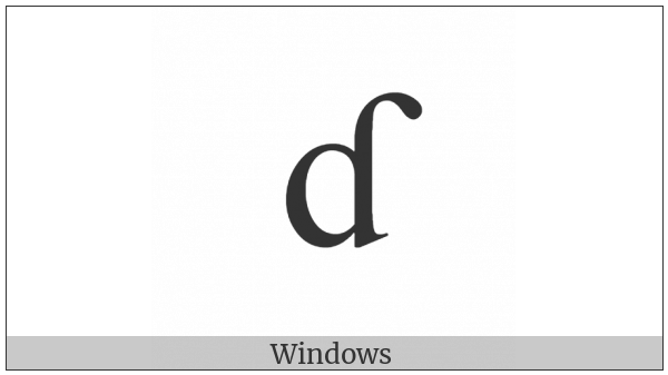 Latin Small Letter D With Hook on various operating systems
