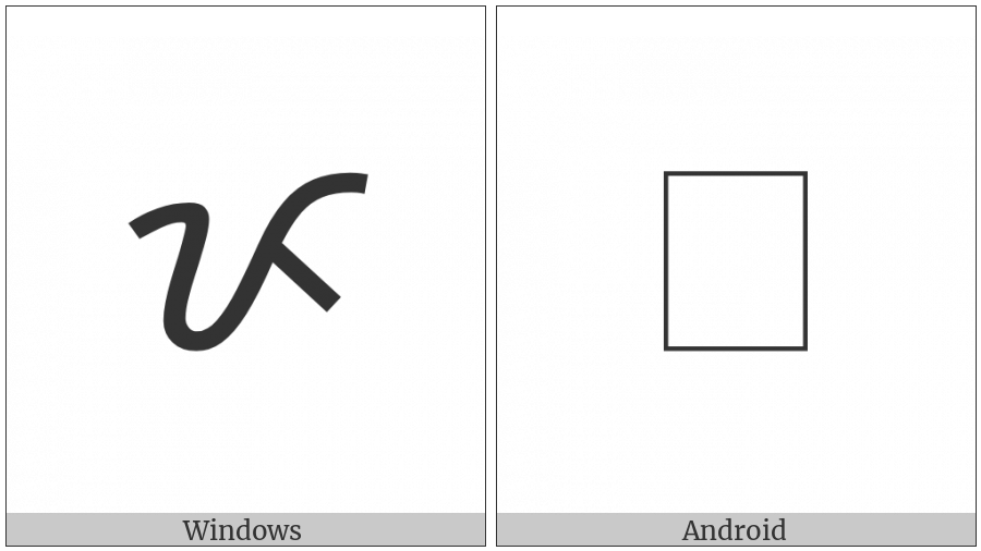 Tagbanwa Letter Pa on various operating systems