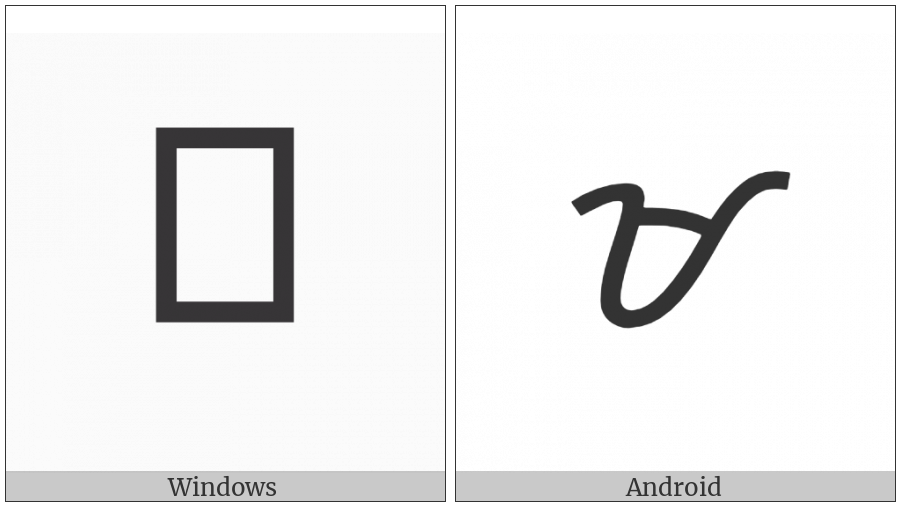 Tagbanwa Letter Ma on various operating systems
