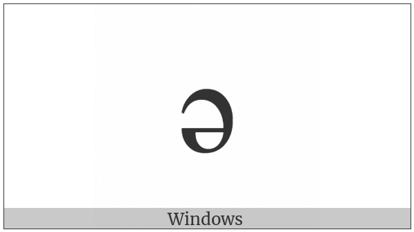 Latin Small Letter Schwa on various operating systems