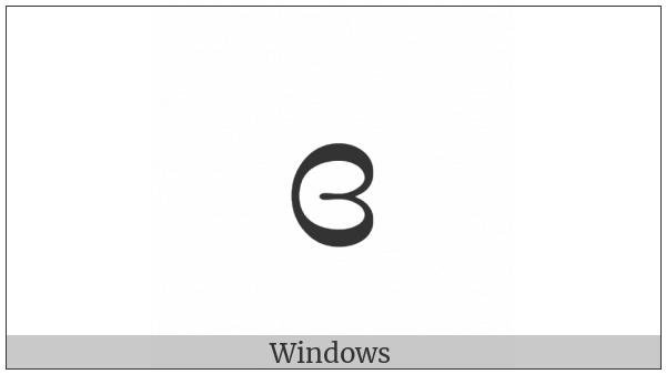 Latin Small Letter Closed Reversed Open E on various operating systems