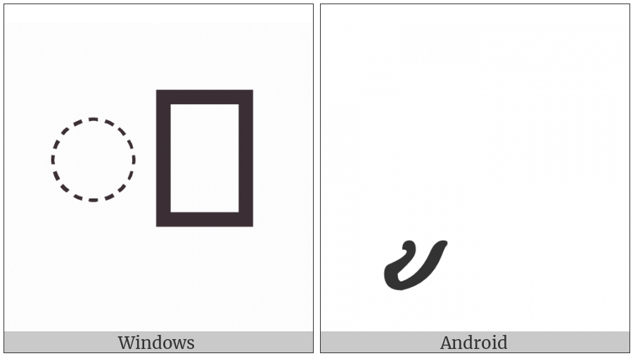 Khmer Vowel Sign Uu on various operating systems