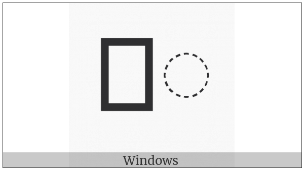 Khmer Vowel Sign Ae on various operating systems