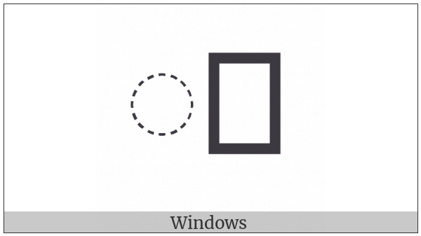 Khmer Vowel Sign Au on various operating systems