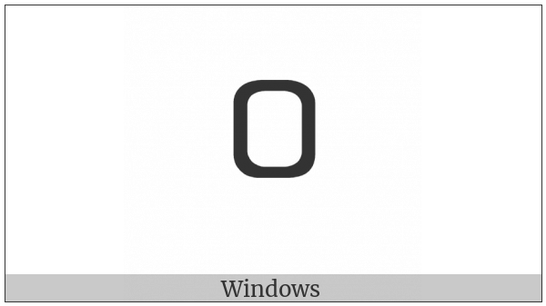 Khmer Digit Zero on various operating systems