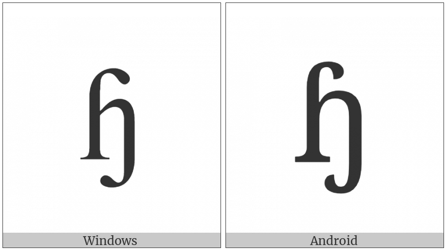 Latin Small Letter Heng With Hook on various operating systems