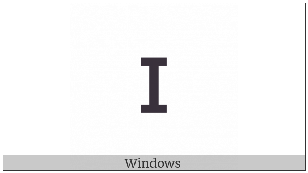 Latin Letter Small Capital I on various operating systems