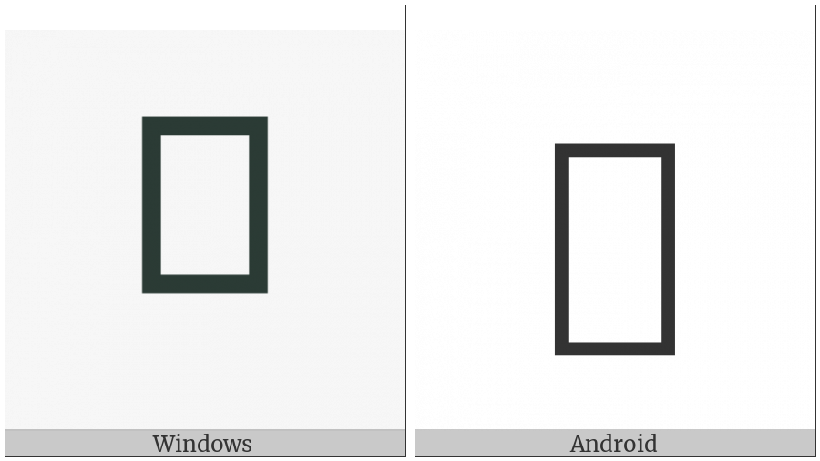 Mongolian Letter Oe on various operating systems