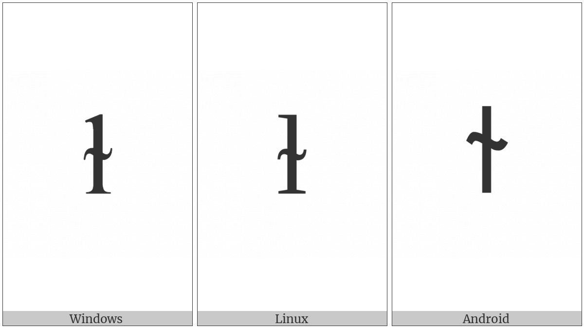 Latin Small Letter L With Middle Tilde on various operating systems