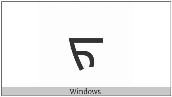 Mongolian Letter Ra on various operating systems
