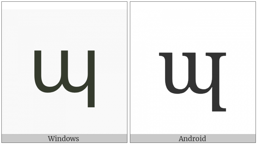 Latin Small Letter Turned M With Long Leg on various operating systems