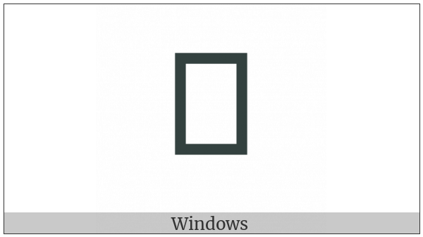 Mongolian Letter Sibe Raa on various operating systems