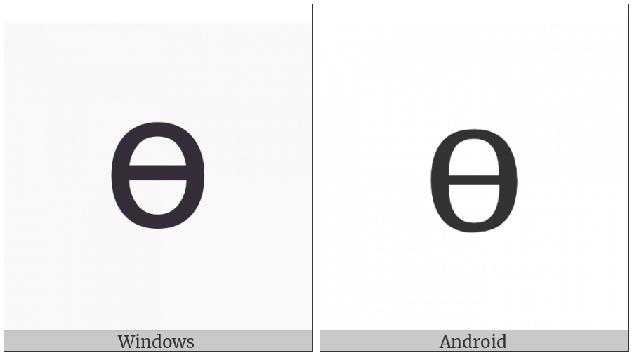 Latin Small Letter Barred O on various operating systems