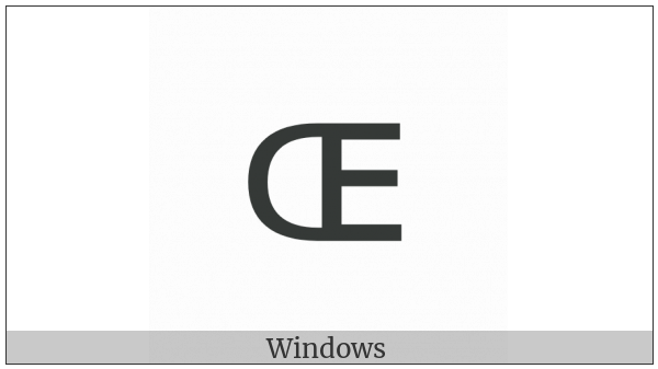 Latin Letter Small Capital Oe on various operating systems