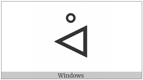 Canadian Syllabics Ay on various operating systems