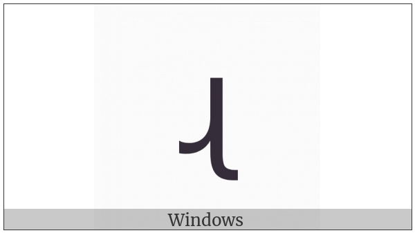 Latin Small Letter Turned R With Hook on various operating systems