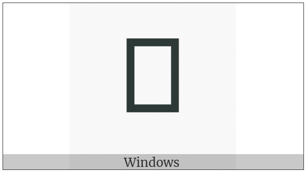 Canadian Syllabics Ojibway K on various operating systems
