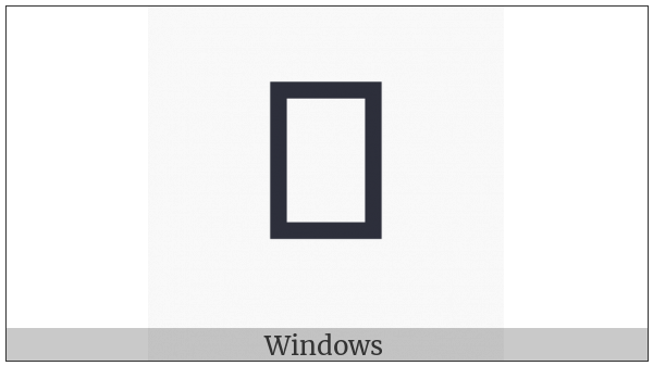 Canadian Syllabics R-Cree Rwe on various operating systems