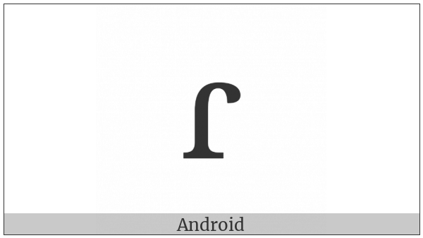 Latin Small Letter R With Fishhook on various operating systems