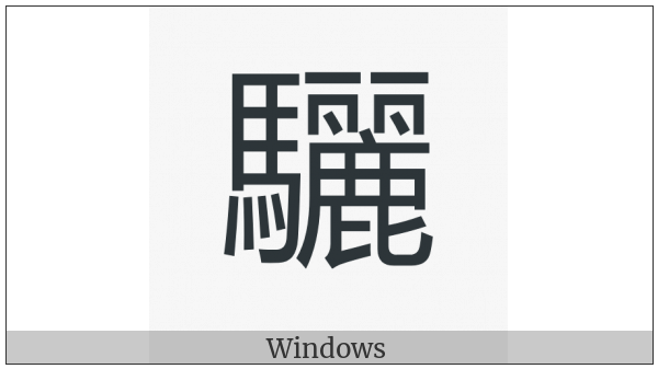 Cjk Compatibility Ideograph-F987 on various operating systems
