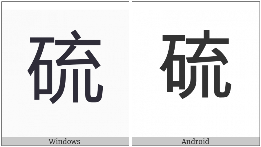 Cjk Compatibility Ideograph-F9Ce on various operating systems