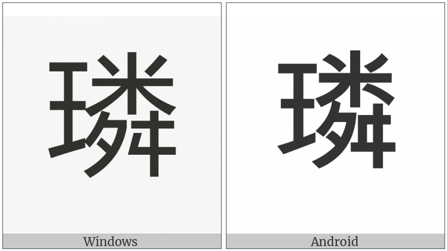 Cjk Compatibility Ideograph-F9Ef on various operating systems